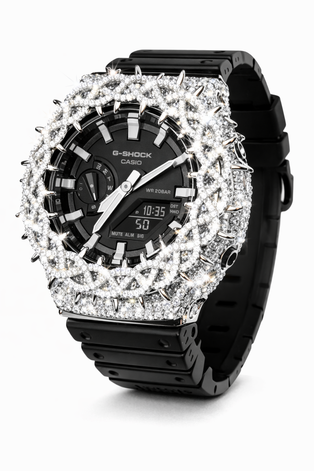 Bust down Thorn G- Shock (Black strap)