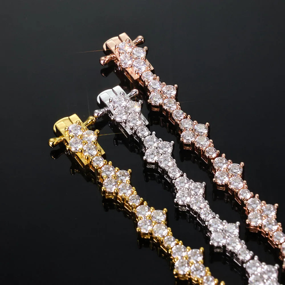 Moissanite Tennis Bracelet – Original Brilliant Cut D Color VVS1 Pass Diamond Test | 925 Sterling Silver Gift Fine Jewelry