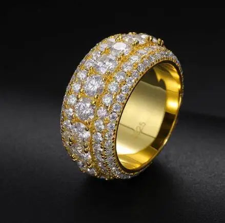Moissanite Cross Ring – Baguette Iced Out | S925 Sterling Silver Luxury Hip Hop Jewelry for Men & Women
