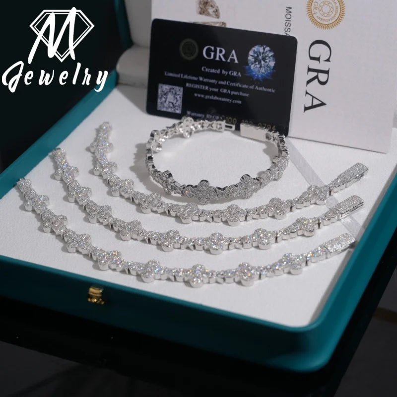 Moissanite Cuban Bracelet – 13mm VVS Iced Out Chain | 925 Sterling Silver Hip Hop Pass Diamond Tester Jewelry