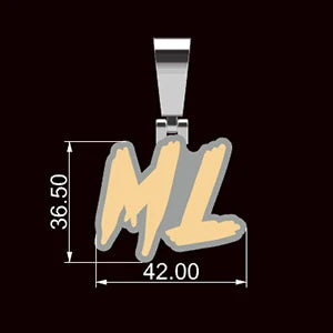 Moissanite Custom Letter Pendant – New Font Stitching Style | 925 Sterling Silver Hip Hop Jewelry for Men & Women