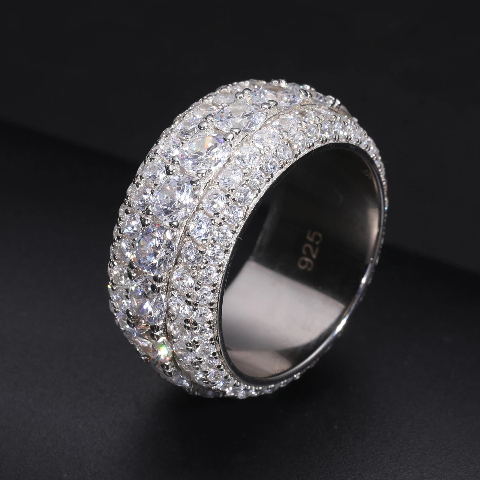 Moissanite Cross Ring – Baguette Iced Out | S925 Sterling Silver Luxury Hip Hop Jewelry for Men & Women