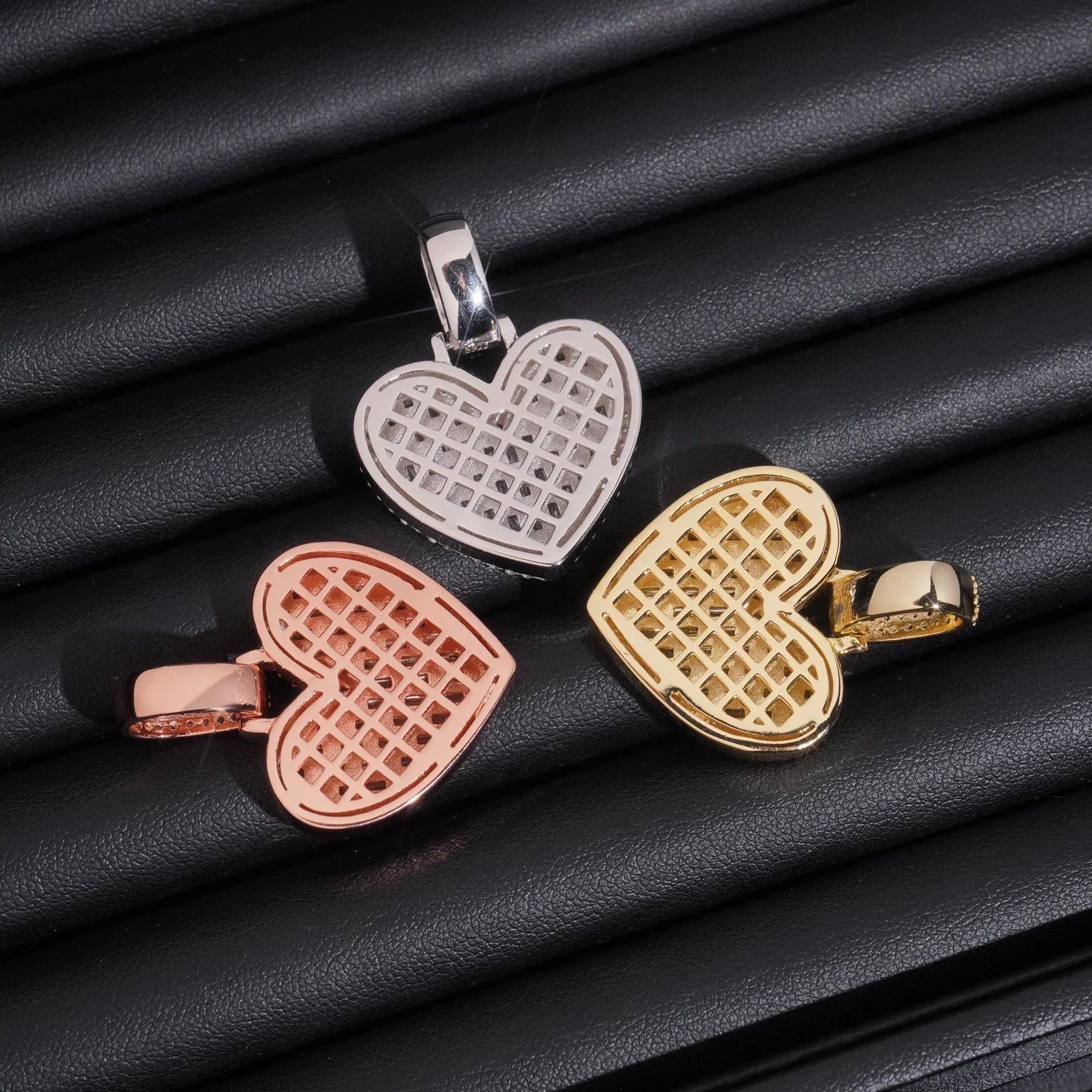 Moissanite Heart Pendant – Hip Hop Design with Certificate | 925 Sterling Silver Fits 3mm Tennis Chain