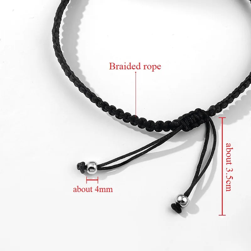 Moissanite Adjustable Bracelet – D Color with GRA Certificate | 925 Sterling Silver Braided Rope Chain Jewelry for Men & Women