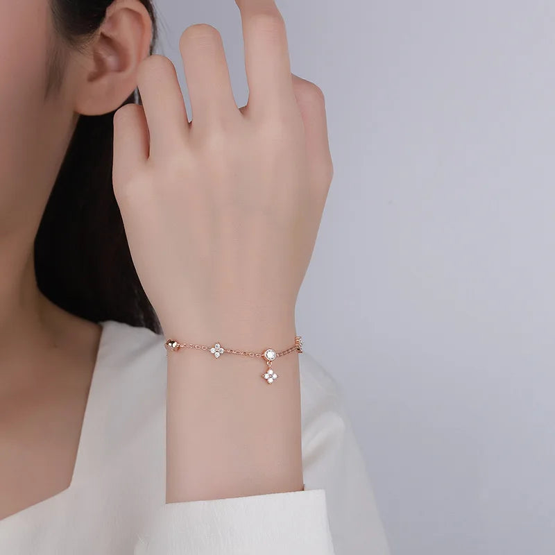 Moissanite Bracelet – 2025 Trend Jewelry Gift | 925 Sterling Silver Bracelet for Women
