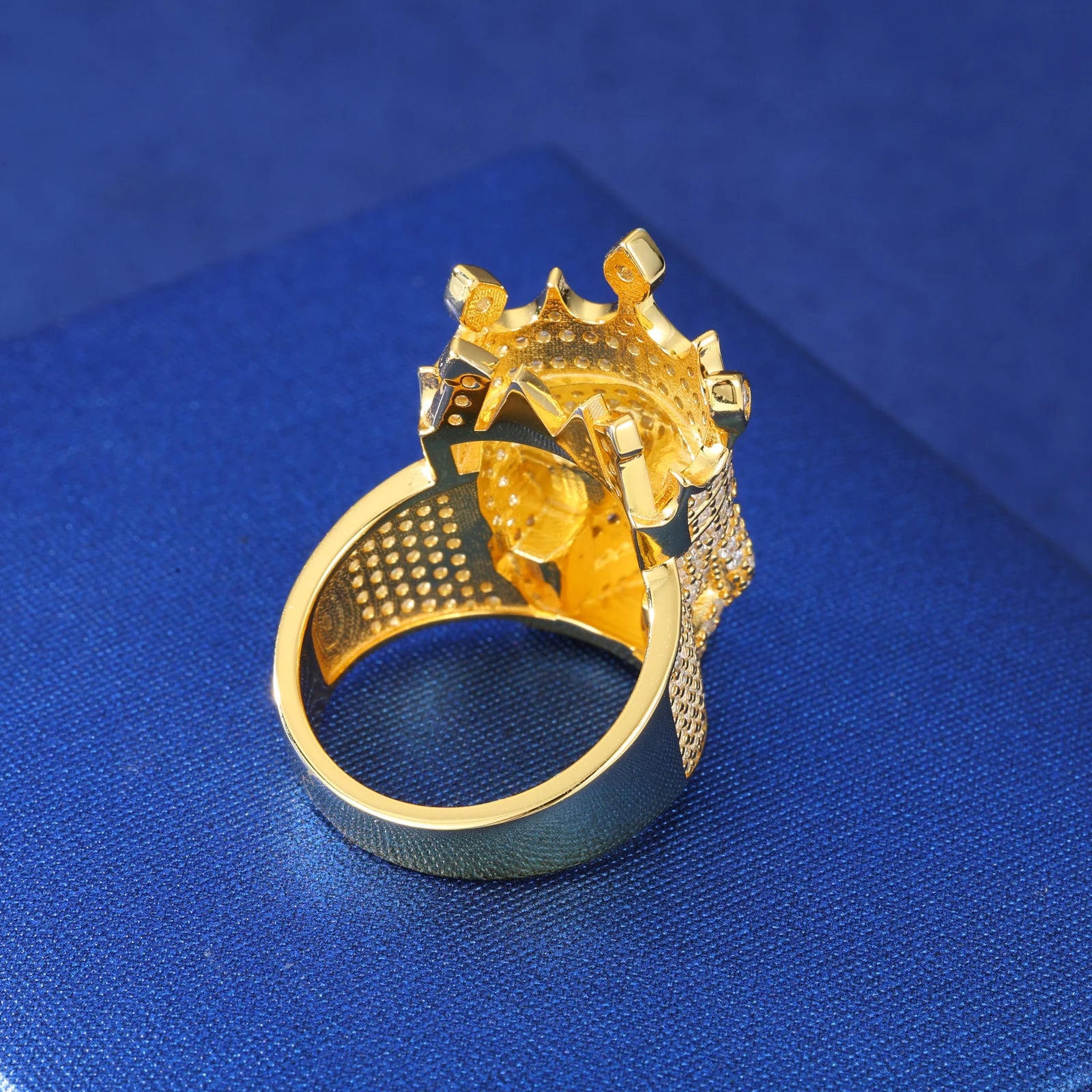 Moissanite Crown Skull Ring – Iced Out Design | Sterling Silver Hip Hop Jewelry for Men & Women