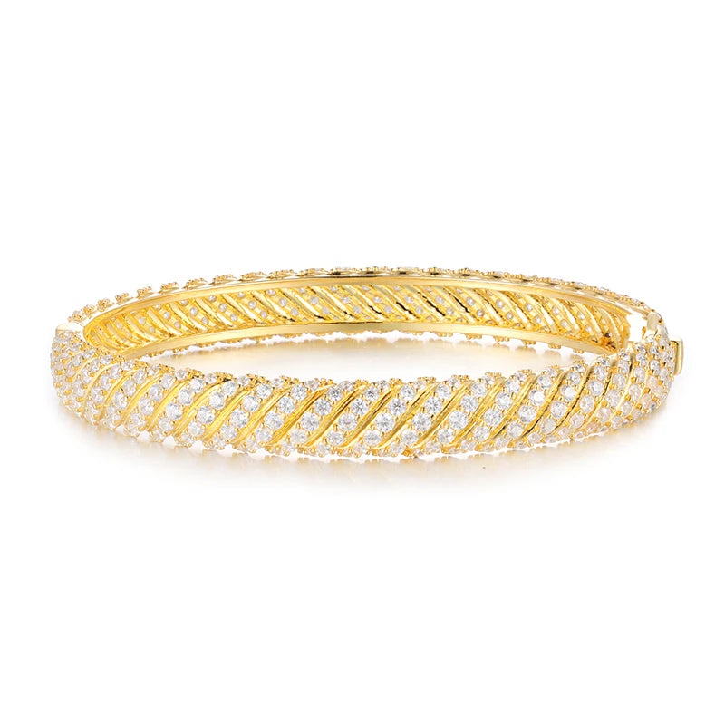 Moissanite Twist Bracelet – 8mm Iced Out | S925 Sterling Silver Hip Hop Jewelry for Men & Women