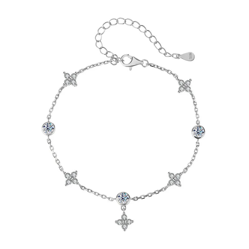 Moissanite Bracelet – 2025 Trend Jewelry Gift | 925 Sterling Silver Bracelet for Women