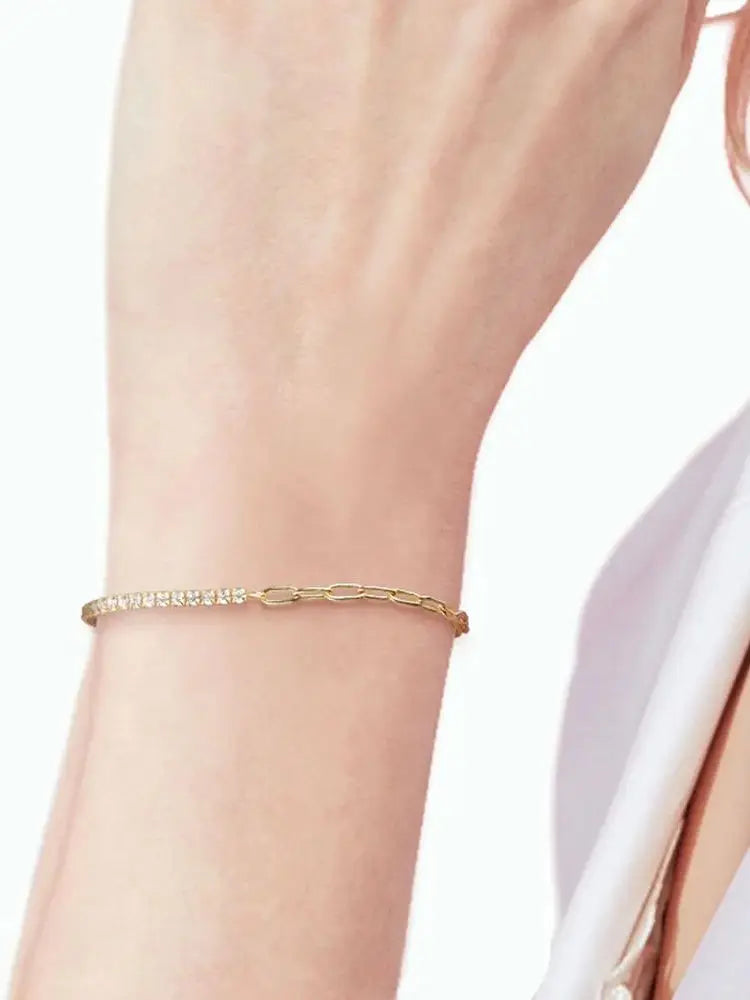 Moissanite Tennis Bracelet – 2mm D VVS1 Round Cut | 925 Sterling Silver Bracelet for Women, Men & Couples