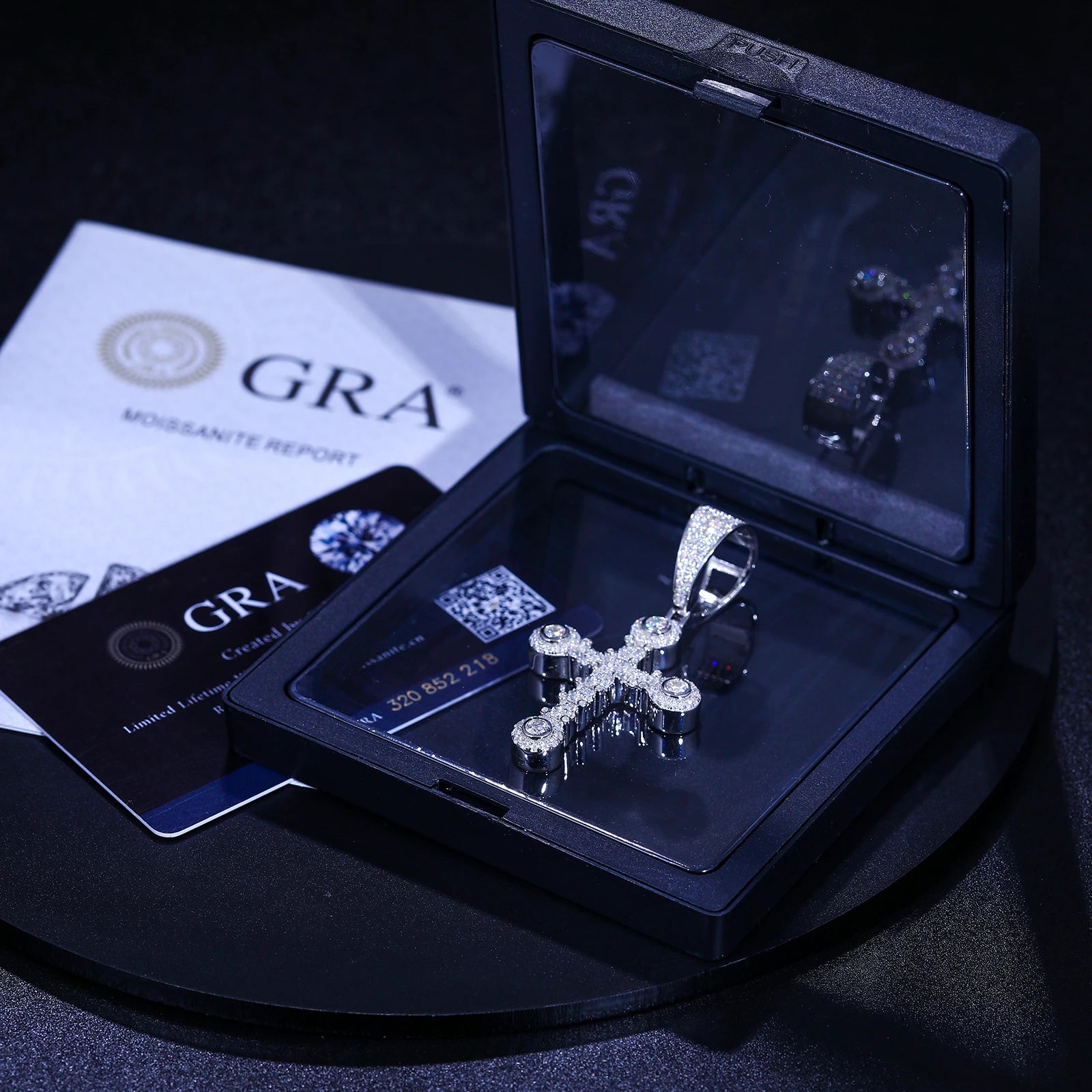 Moissanite Cross Pendant – Star-Studded Sparkle Design | 925 Sterling Silver Hip Hop Jewelry for Men & Women