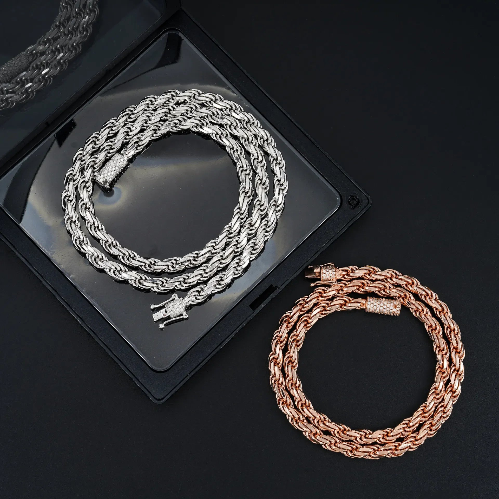 Moissanite Cuban Chain Necklace – 6mm Full Moissanite Buckle Hip Hop Style | 925 Sterling Silver Jewelry for Women & Men
