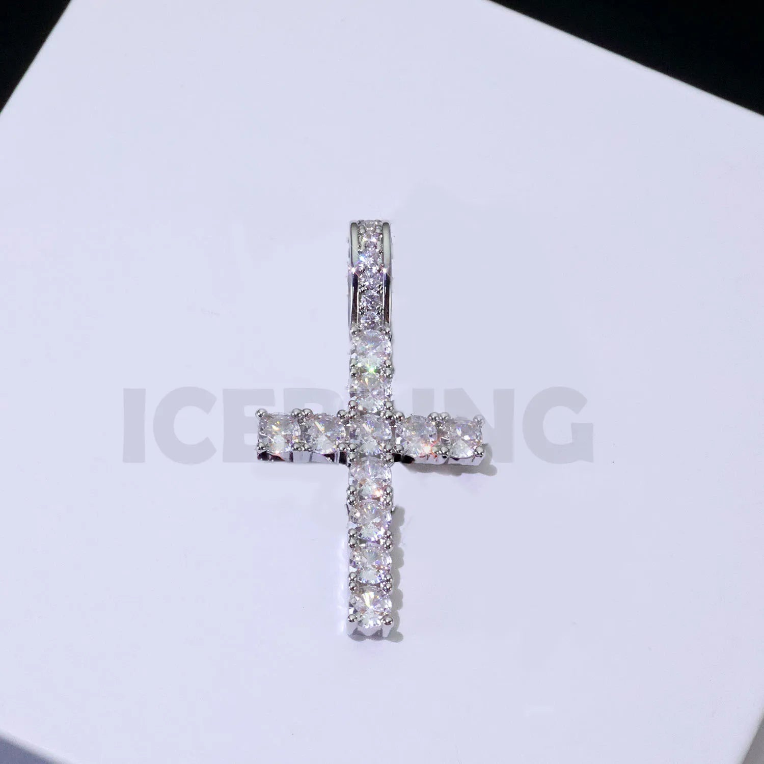 Moissanite Cross Pendant Necklace – Hip Hop VVS Diamond Charm | 925 Sterling Silver No-Fade Fine Jewelry for Men