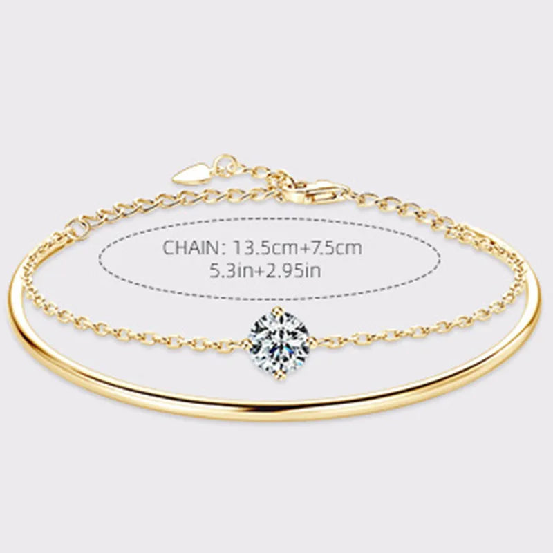 Moissanite Diamond Bracelet – D Color Real Gemstones | 925 Sterling Silver Fine Jewelry for Men & Women