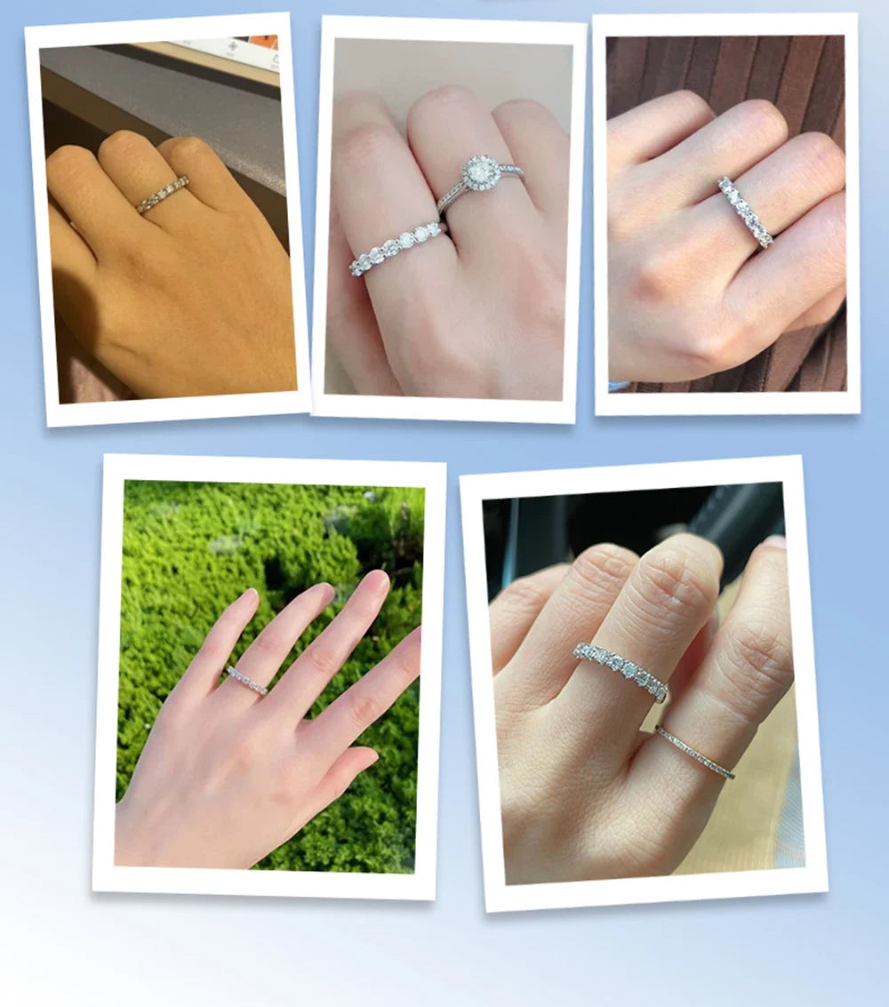 Moissanite Ring for Women – Honeycomb Design VVS Diamond Wedding & Engagement Ring | 925 Sterling Silver Daily Wear Jewelry Gift