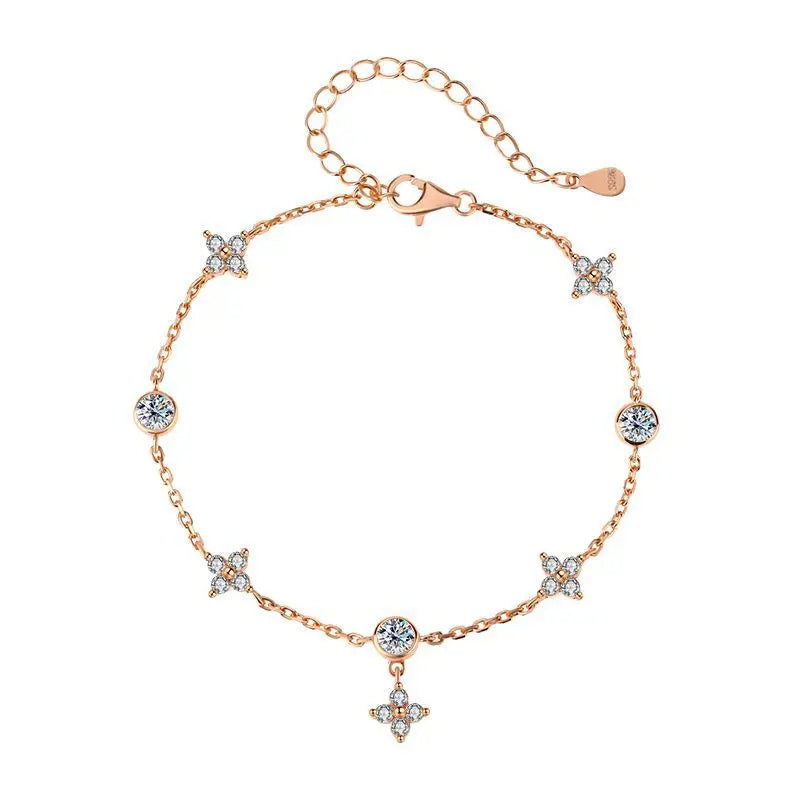 Moissanite Bracelet – 2025 Trend Jewelry Gift | 925 Sterling Silver Bracelet for Women