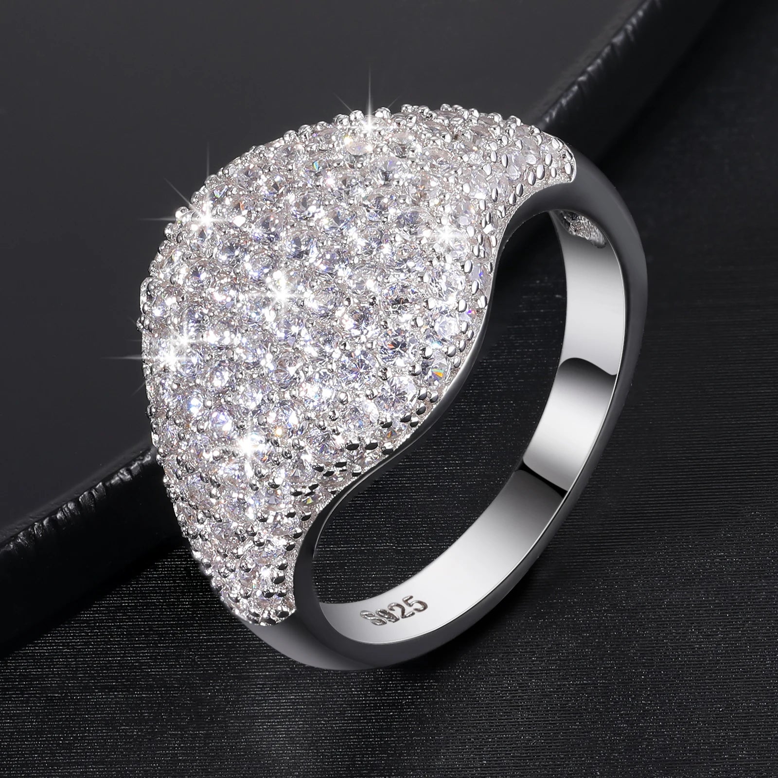 Moissanite Cross Ring – Baguette Iced Out | S925 Sterling Silver Luxury Hip Hop Jewelry for Men & Women