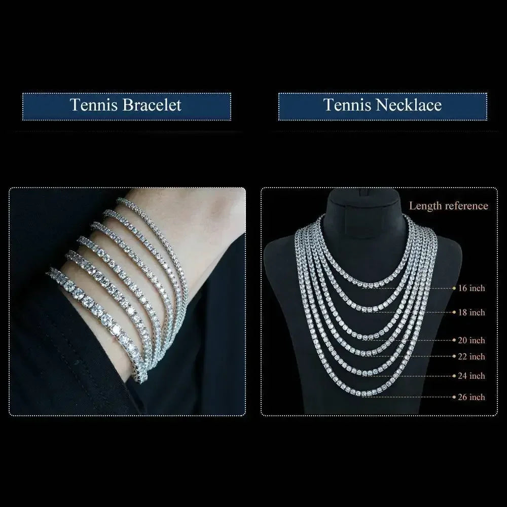 Moissanite Cuban Chain Necklace – 6mm Full Moissanite Buckle Hip Hop Style | 925 Sterling Silver Jewelry for Women & Men