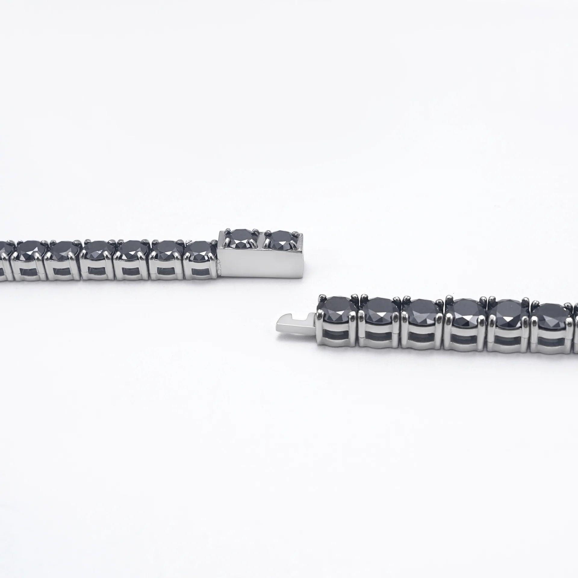Moissanite Tennis Chain & Bracelet – 4mm 5mm Rose Yellow Moissanite | Stainless Steel Jewelry for Women & Men