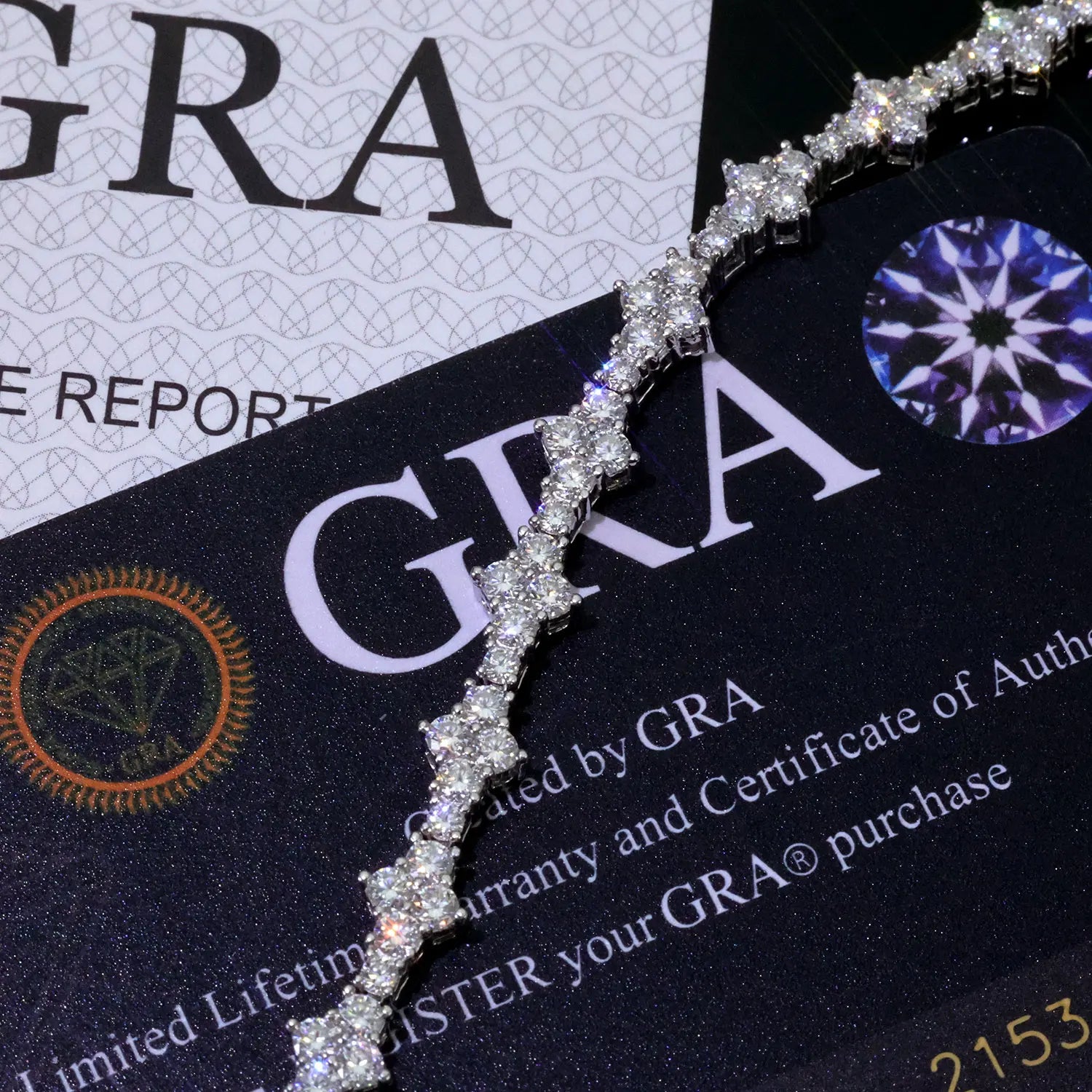 Moissanite Tennis Bracelet – Claw Setting D VVS Lab Diamond Cross Cluster Design | 925 Sterling Silver Hip Hop Jewelry