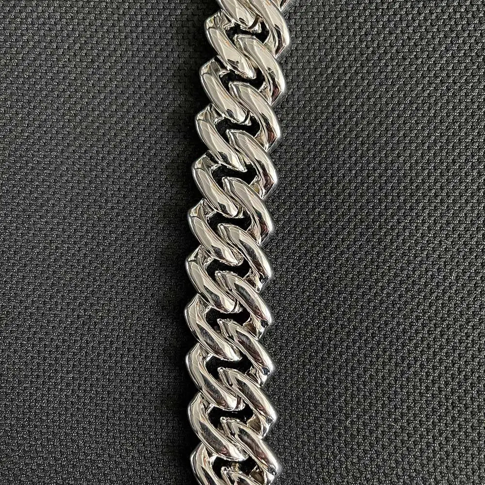 Moissanite Cuban Link Chain Necklace – 25mm Thick Miami Hip Hop VVS | 925 Sterling Silver Jewelry for Men