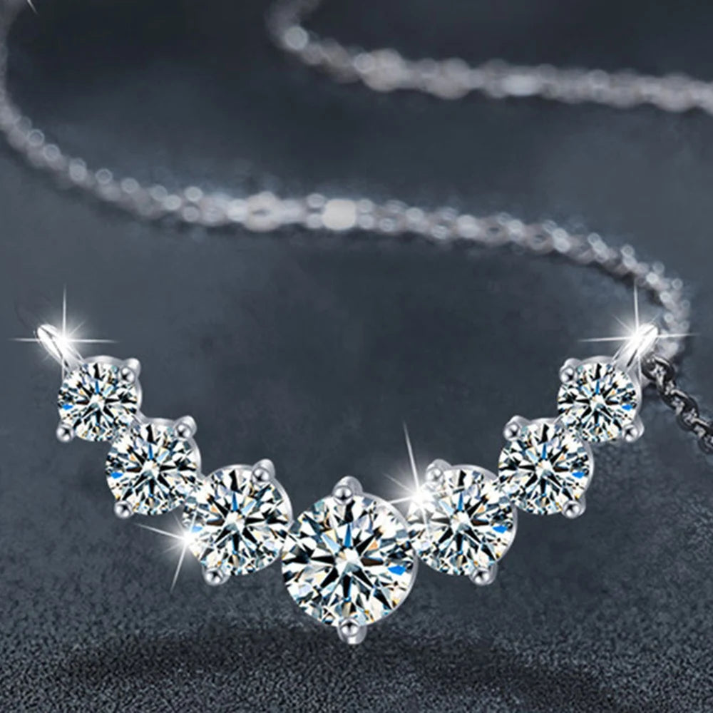 Moissanite Pendant Necklace – D VVS1 GRA Certified Trendy Party Jewelry | 925 Sterling Silver Yellow Gold Plated Necklace for Women