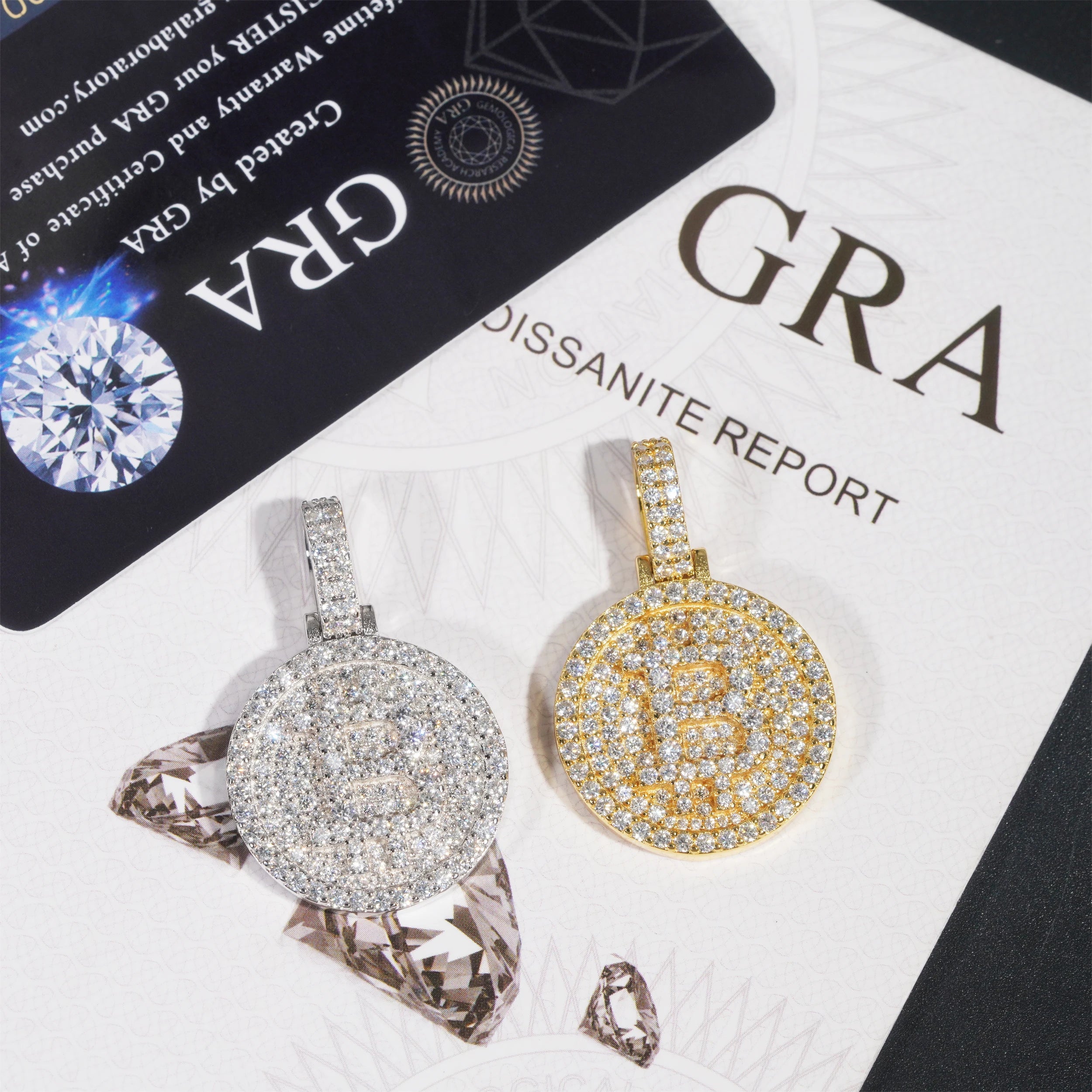 Moissanite Bitcoin Pendant Necklace – Hip Hop Iced Out D Color Diamond | 925 Sterling Silver Pass Diamond Test Jewelry
