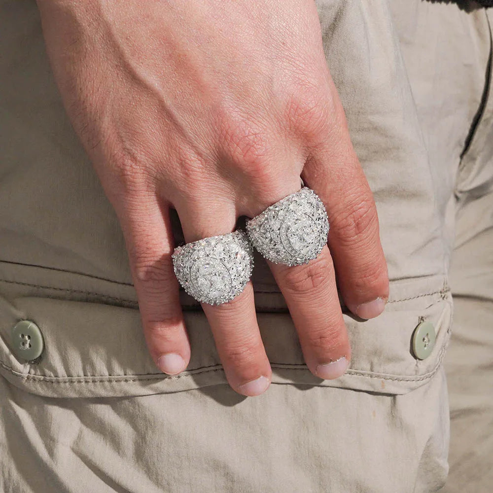 Moissanite Marquise Ring – D Color VVS Iced Out Party Jewelry | 925 Sterling Silver Hip Hop Rock Luxury Ring for Men