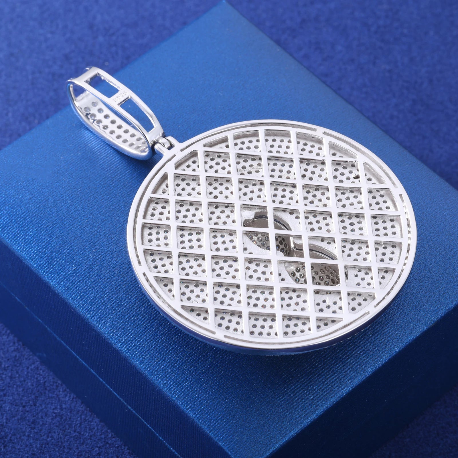 Moissanite Spider Pendant Necklace – Iced Out Round Charm Design | 925 Sterling Silver Hip Hop Jewelry for Men, Passed Diamond Test