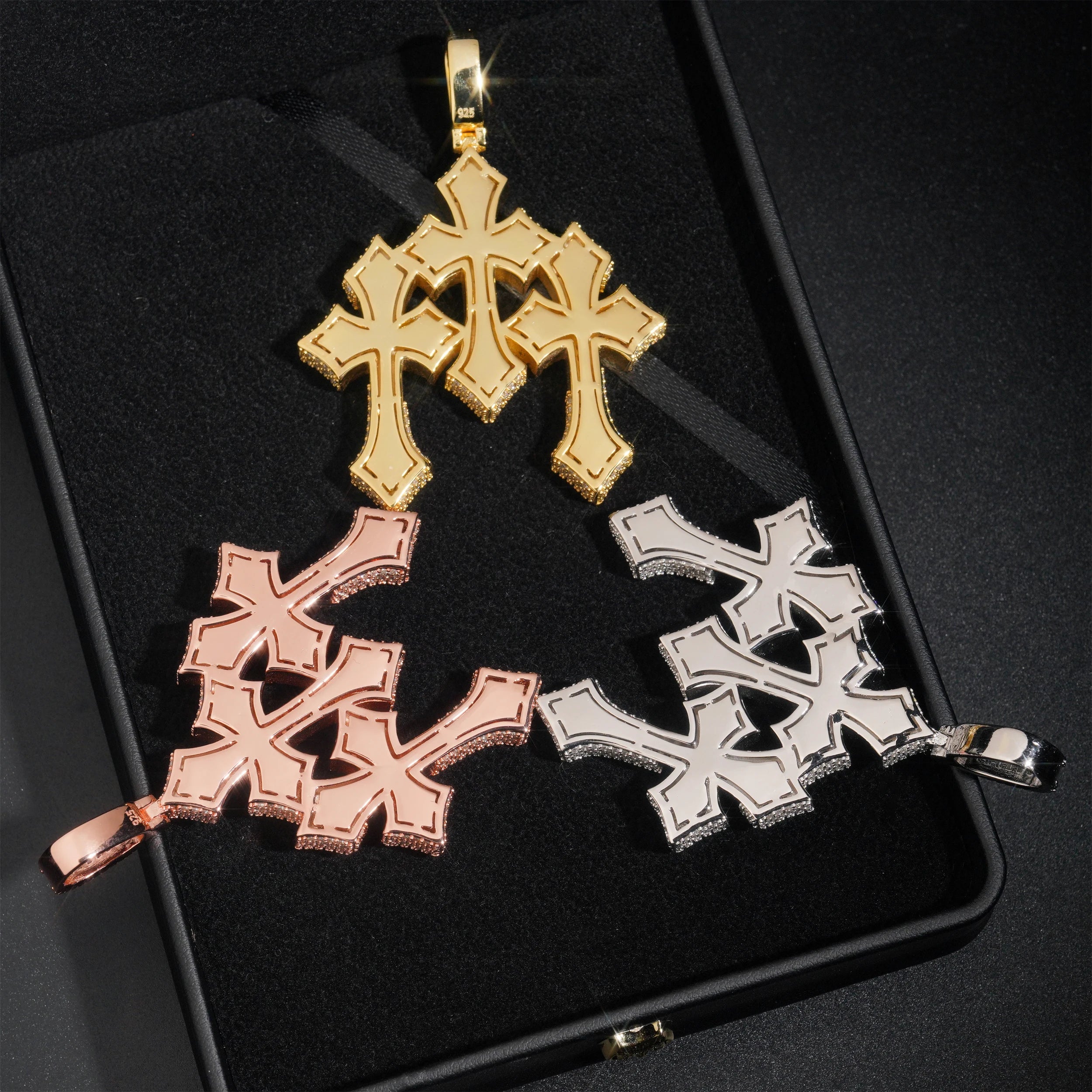 Moissanite Oversized Cross Pendant – GRA Certified | 925 Sterling Silver Fits 8mm Tennis Chain Hip Hop Jewelry