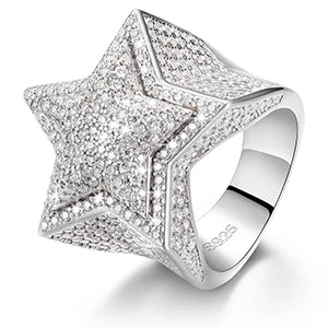 Moissanite Cross Ring – Baguette Iced Out | S925 Sterling Silver Luxury Hip Hop Jewelry for Men & Women