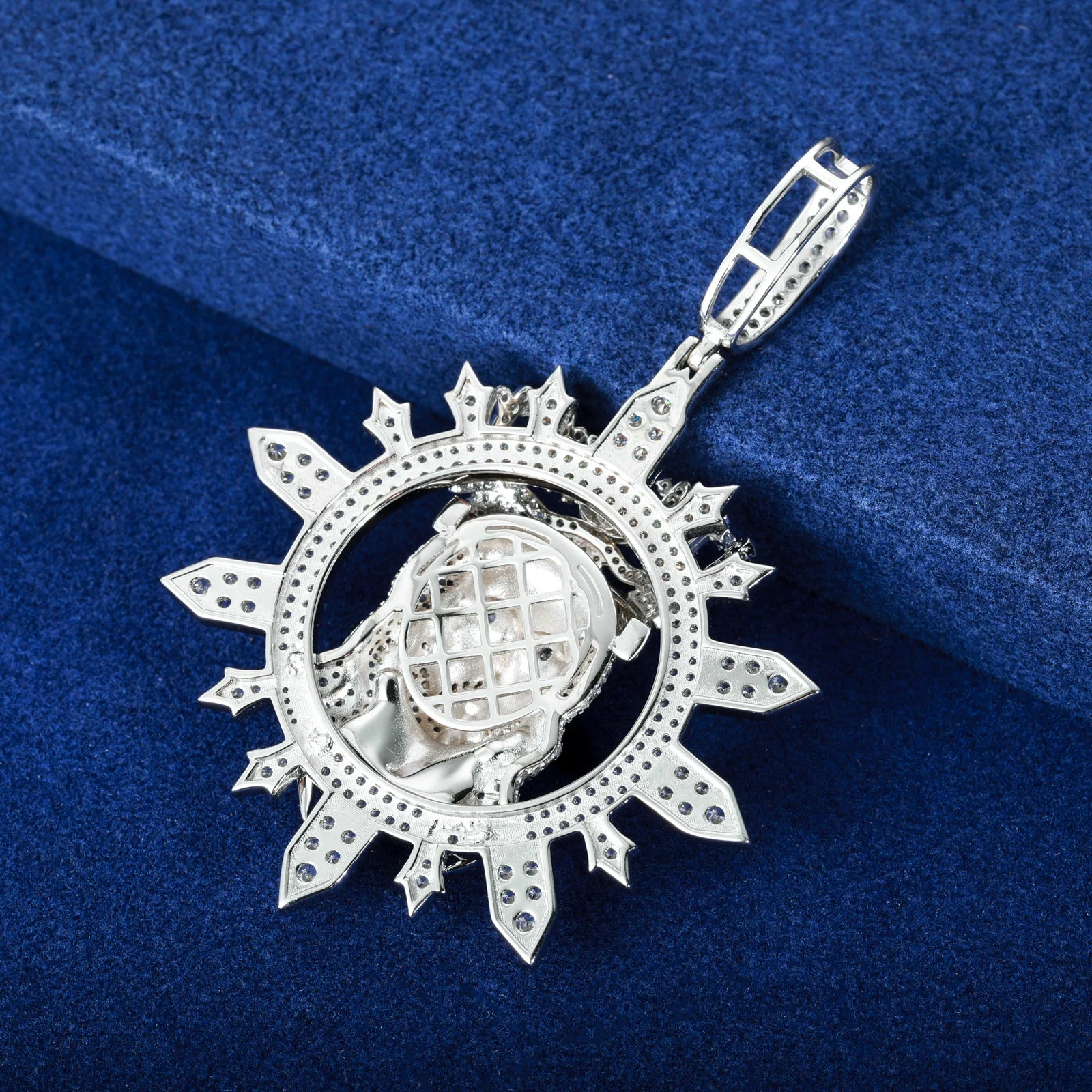 Moissanite Jesus Head Pendant Necklace – Iced Out Design | Christian Faith Hip Hop Jewelry for Men & Women