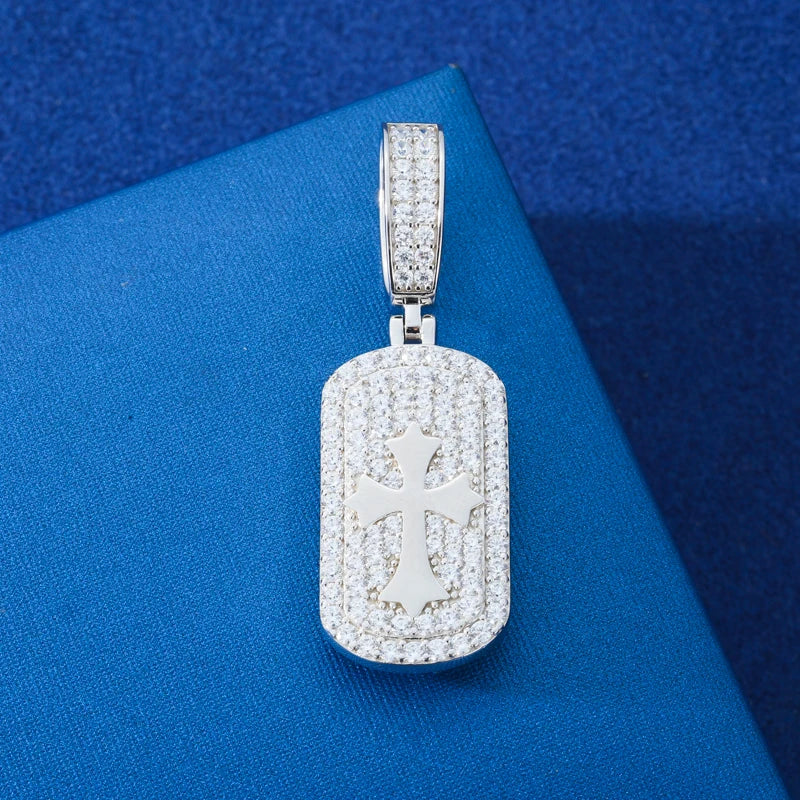 Moissanite Cross Pendant Necklace – Iced Out Bling | 925 Sterling Silver Charm Jewelry for Men & Women