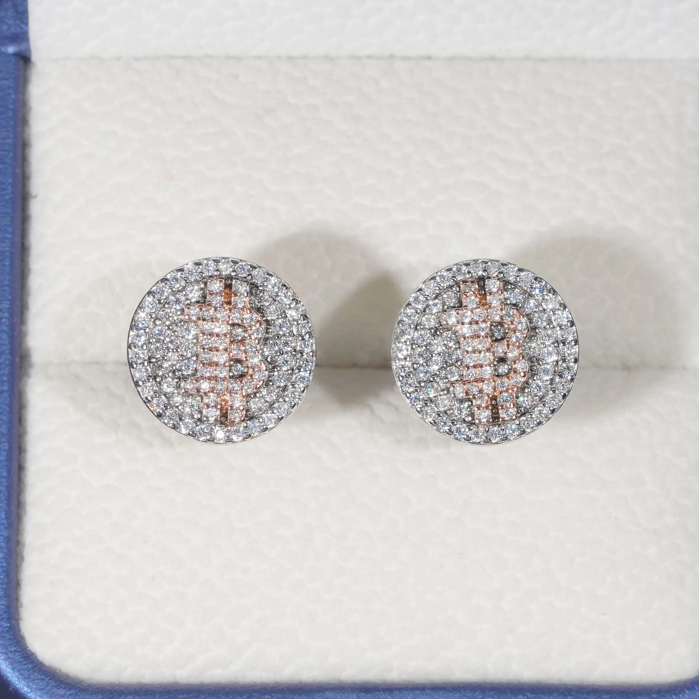 Moissanite Letter B Earrings – Round Screw Stud Hip Hop Jewelry | 925 Sterling Silver D Color Diamond Pass Test Jewelry