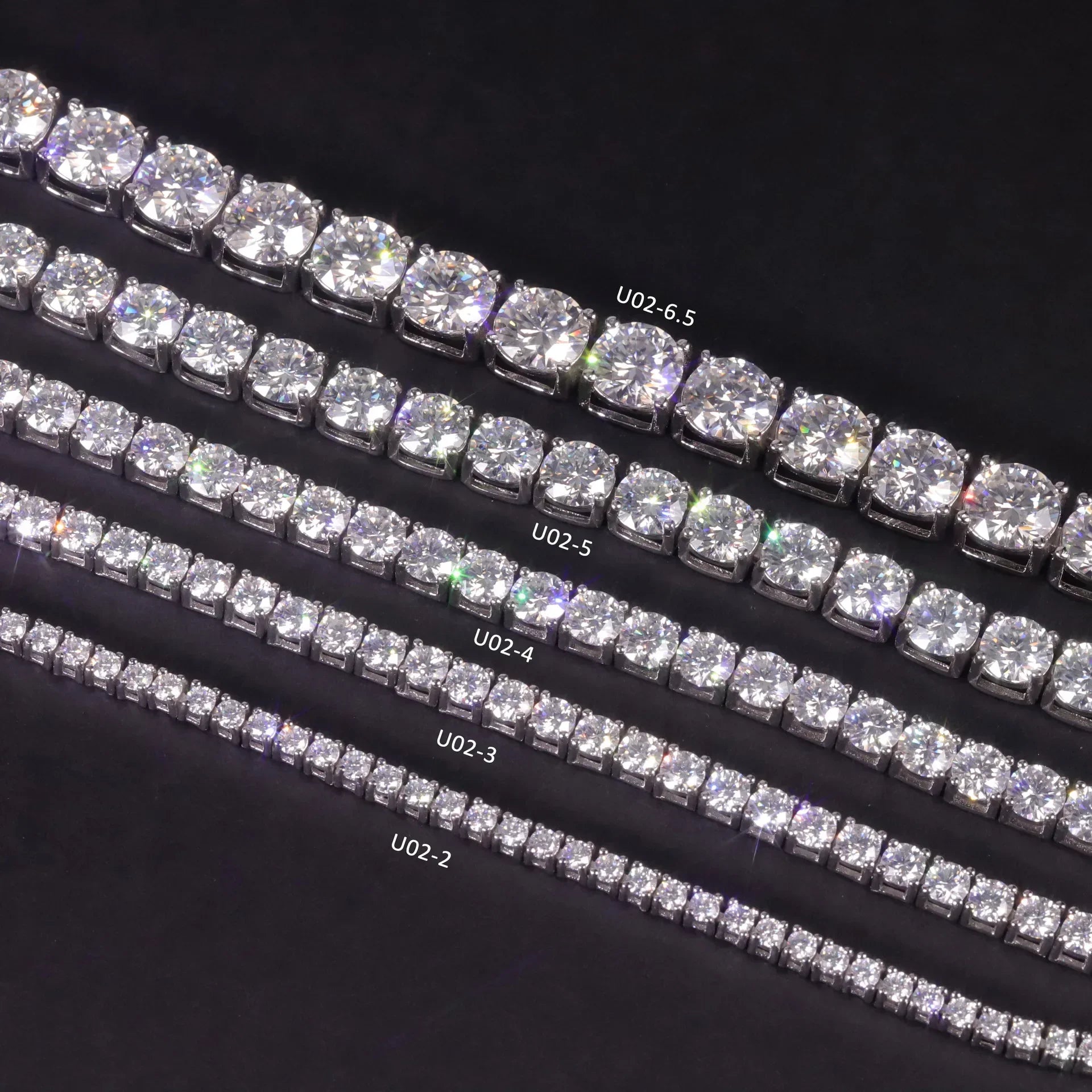 Moissanite Tennis Necklace – Patented Buckle Hip Hop Diamond Tennis Chain | 925 Sterling Silver Jewelry for Women & Men