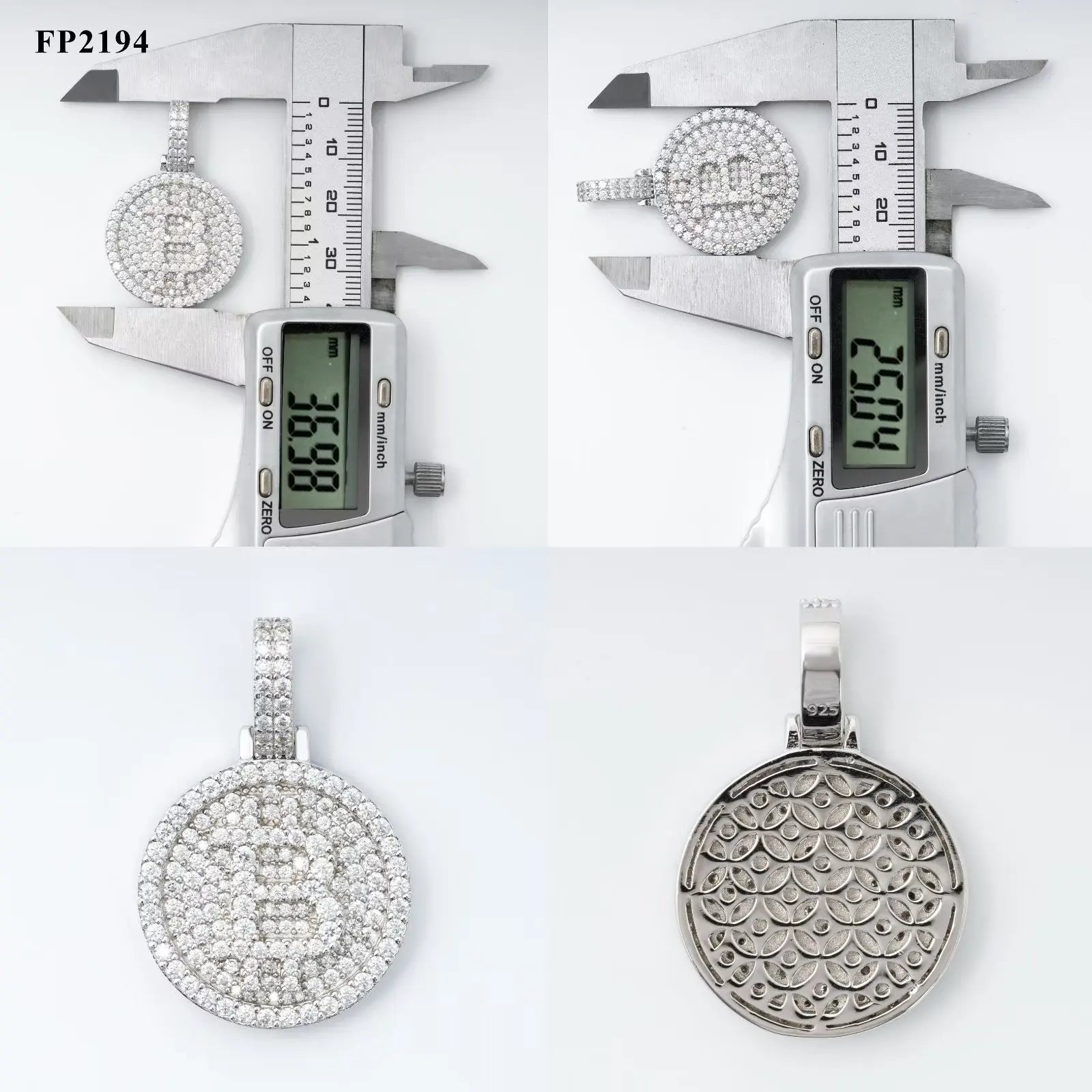 Moissanite Bitcoin Pendant Necklace – Hip Hop Iced Out D Color Diamond | 925 Sterling Silver Pass Diamond Test Jewelry