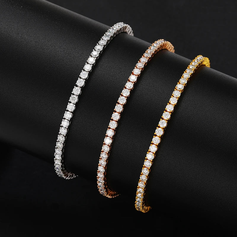Moissanite Tennis Bracelet – D VVS | S925 Sterling Silver Fine Jewelry for Men & Women