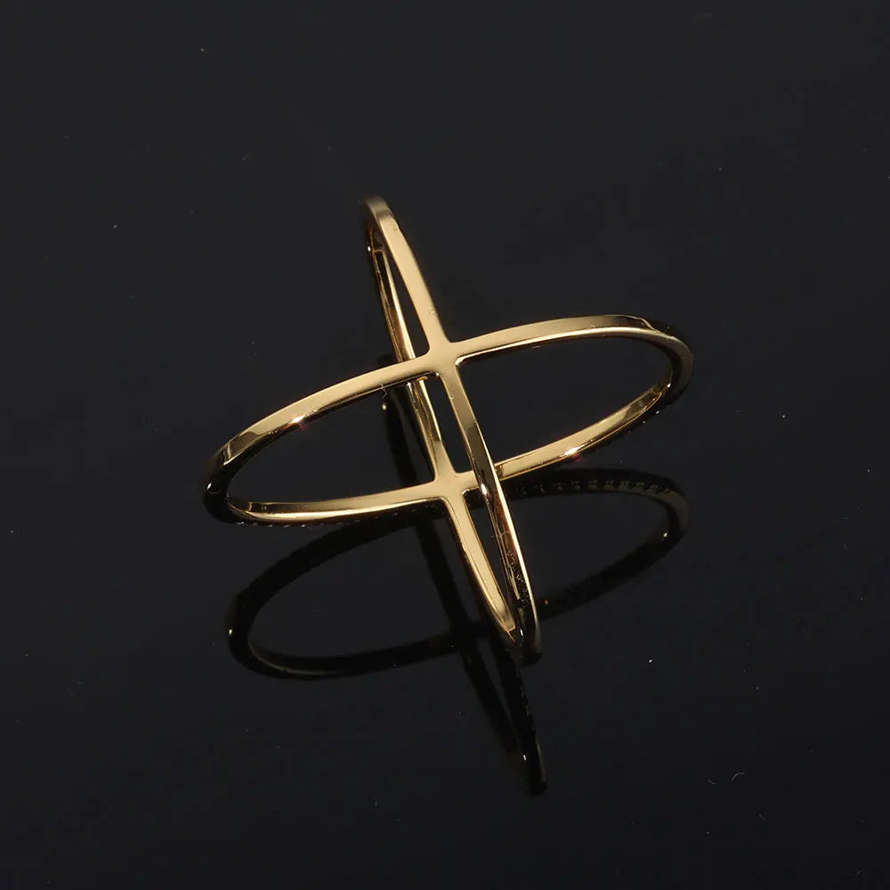 Moissanite Cross Ring – 0.25CT D Color VVS Diamond Wedding Band | 925 Sterling Silver Fine Jewelry for Women