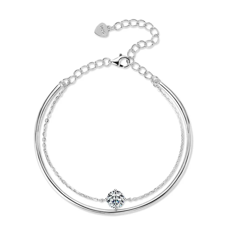 Moissanite Diamond Bracelet – D Color Real Gemstones | 925 Sterling Silver Fine Jewelry for Men & Women