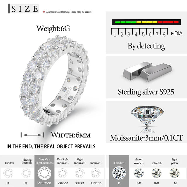 Moissanite Cross Ring – Baguette Iced Out | S925 Sterling Silver Luxury Hip Hop Jewelry for Men & Women