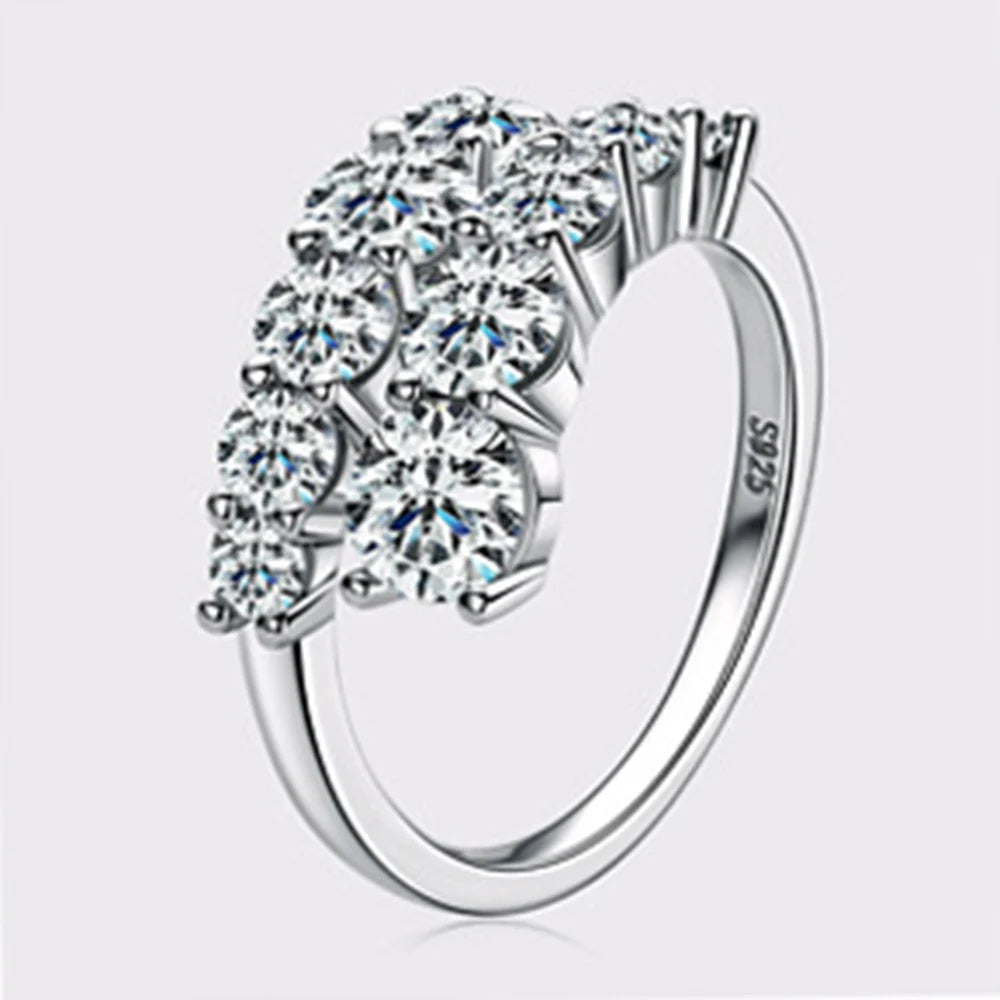 Moissanite Eternity Band Ring – D Color VVS Wedding & Engagement Ring | 925 Sterling Silver Solid Band for Women