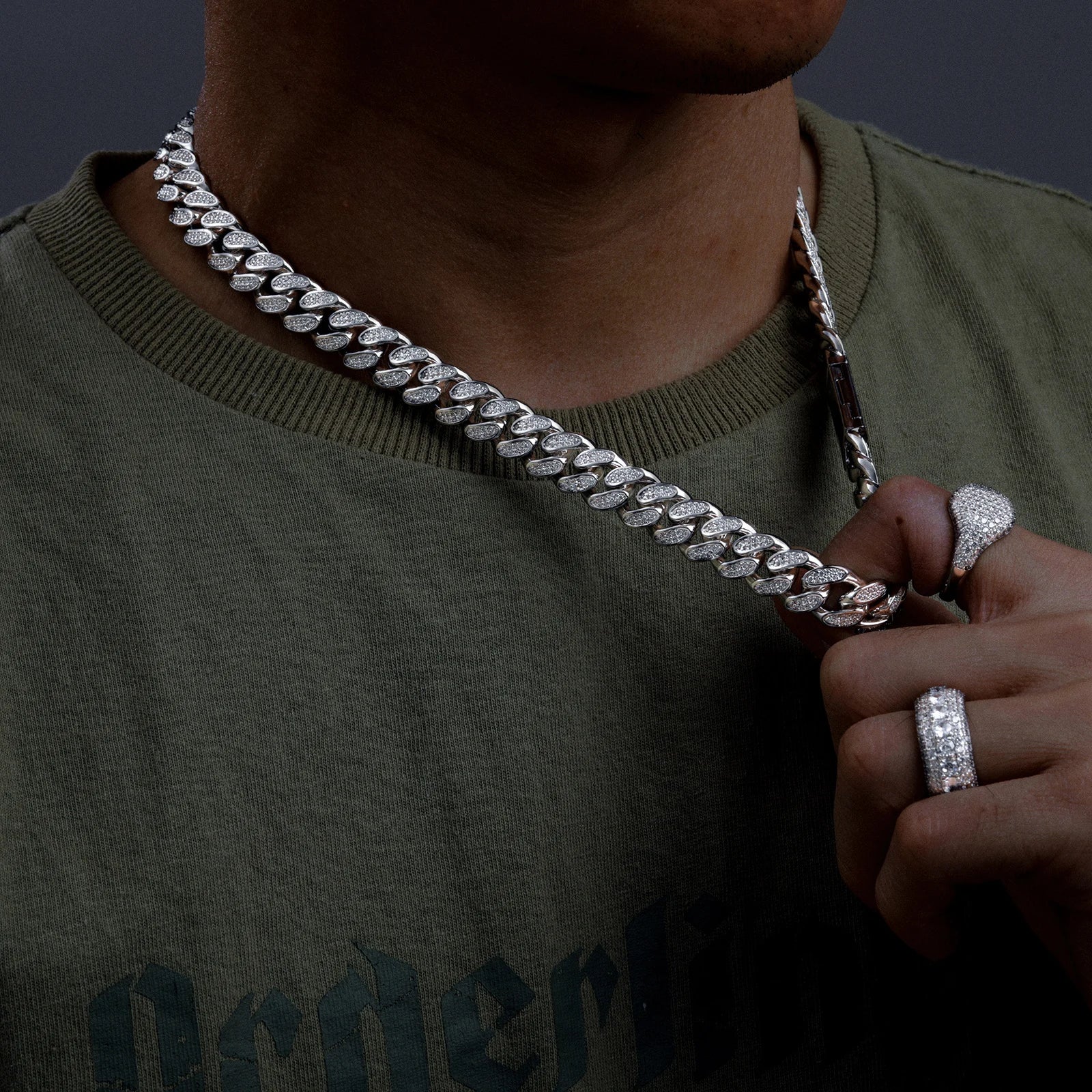 Moissanite Cuban Link Chain Necklace – 12mm Iced Out | 925 Sterling Silver Hip Hop Jewelry for Men & Women