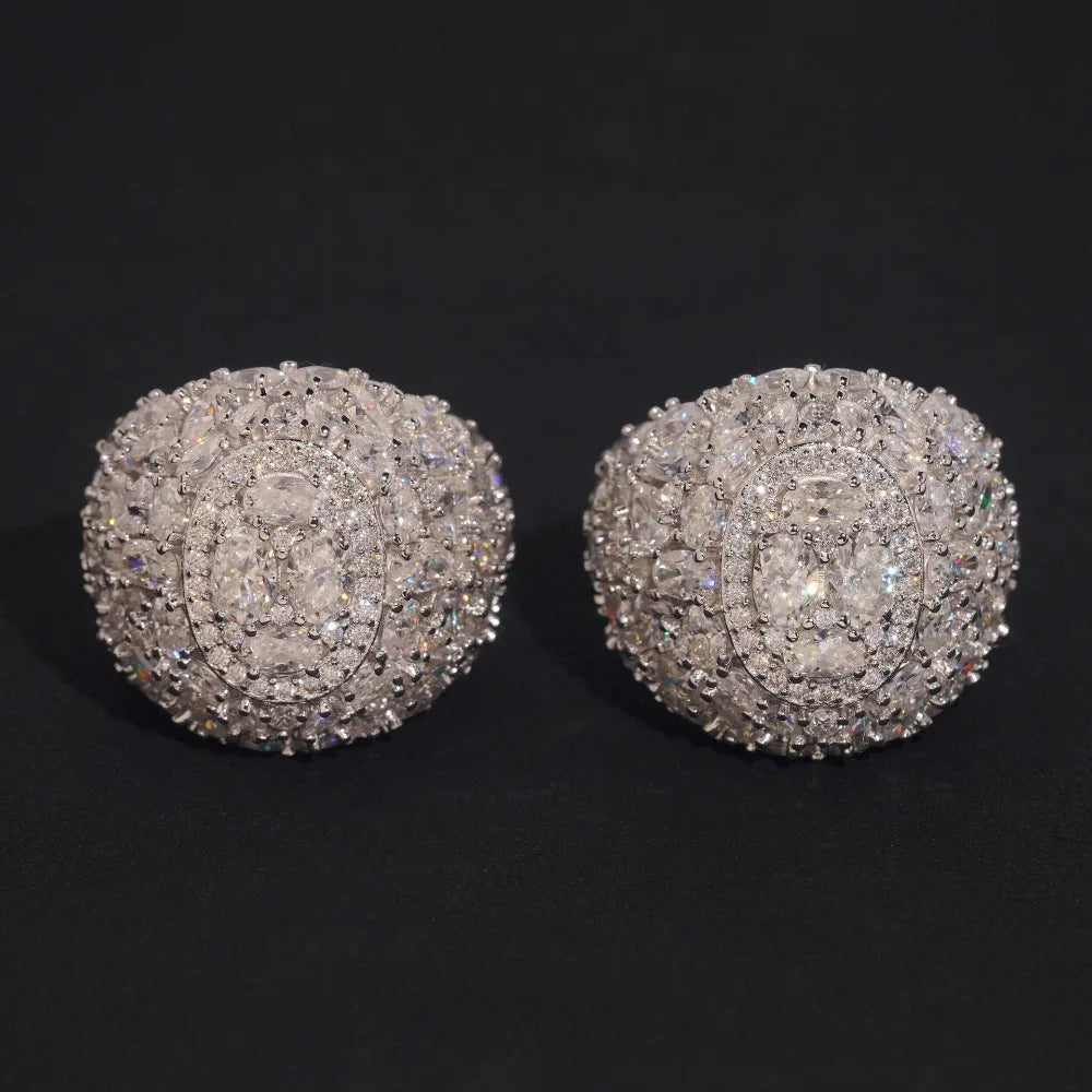 Moissanite Marquise Ring – D Color VVS Iced Out Party Jewelry | 925 Sterling Silver Hip Hop Rock Luxury Ring for Men