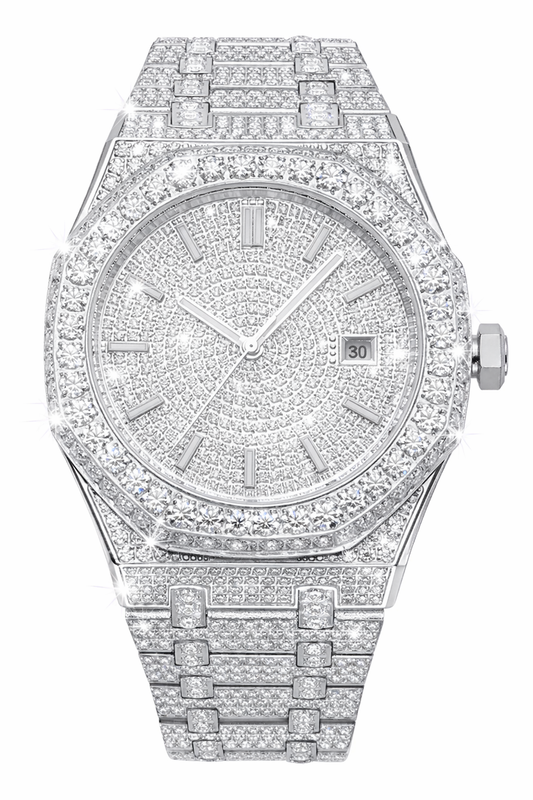 44mm Bust down Moissanite watch