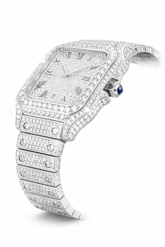 42mm Bust down Moissanite watch