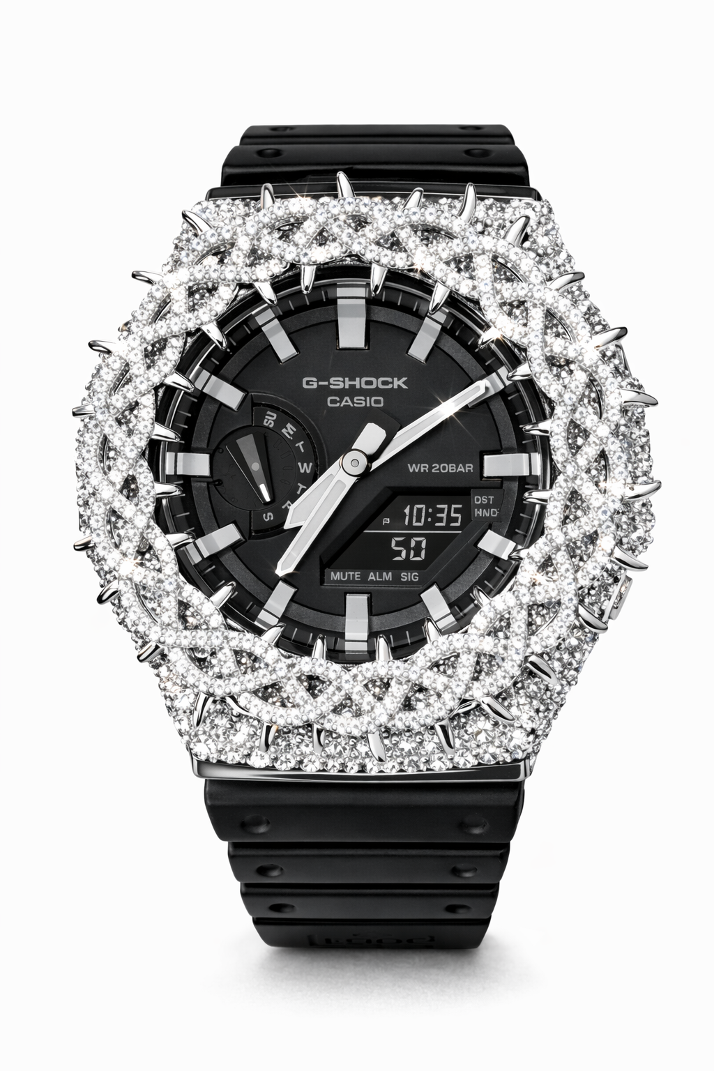 Bust down Thorn G- Shock (Black strap)