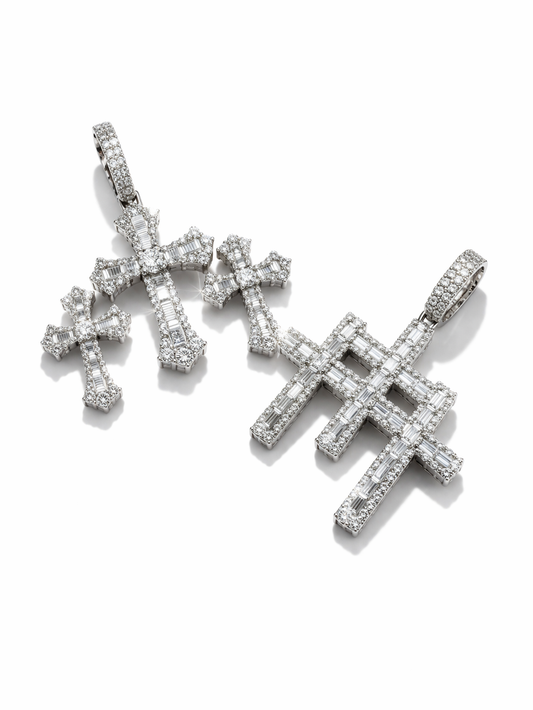 3 Cross moissanite 925 silver