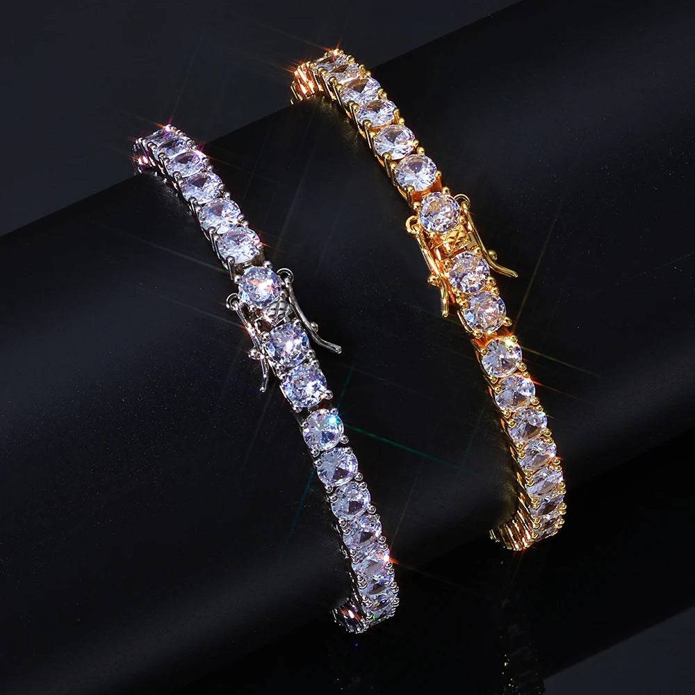 Moissanite Tennis Bracelet – 5mm D VVS1 Pass Diamond Test | 925 Sterling Silver Bracelet for Women & Men