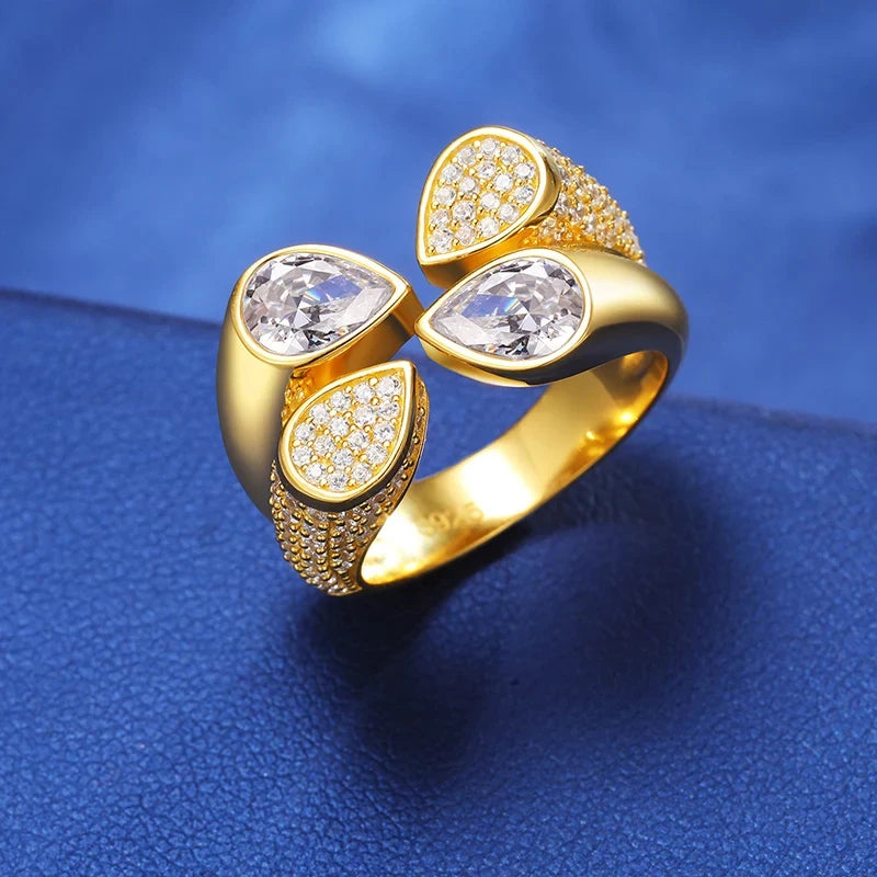 Moissanite Star Ring – Iced Out Design | 925 Sterling Silver Luxury Jewelry for Men & Women