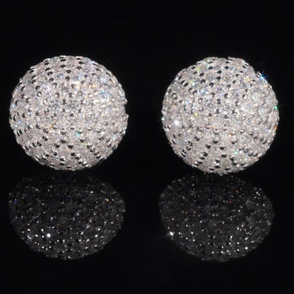 Dome circle moissanite earrings