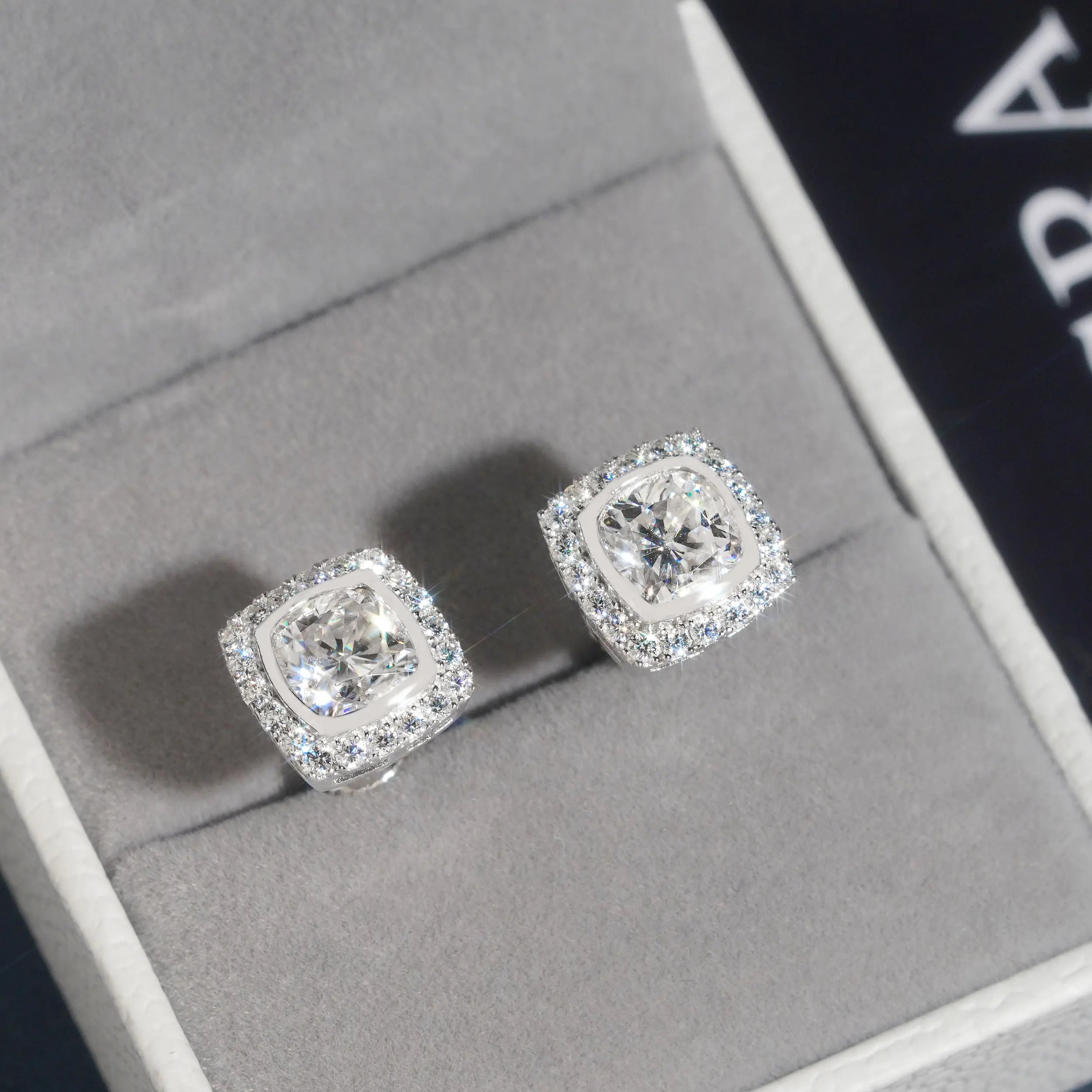 Moissanite Earrings – 1CT Irregular D Color Diamond Pass Test | 925 Sterling Silver Screw Stud Hip Hop Jewelry